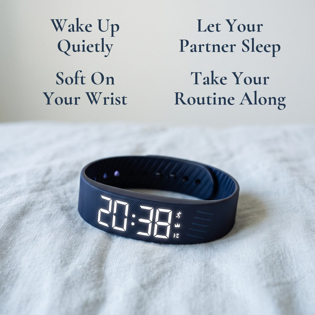 Wrist vibration instead of a loud room alarm